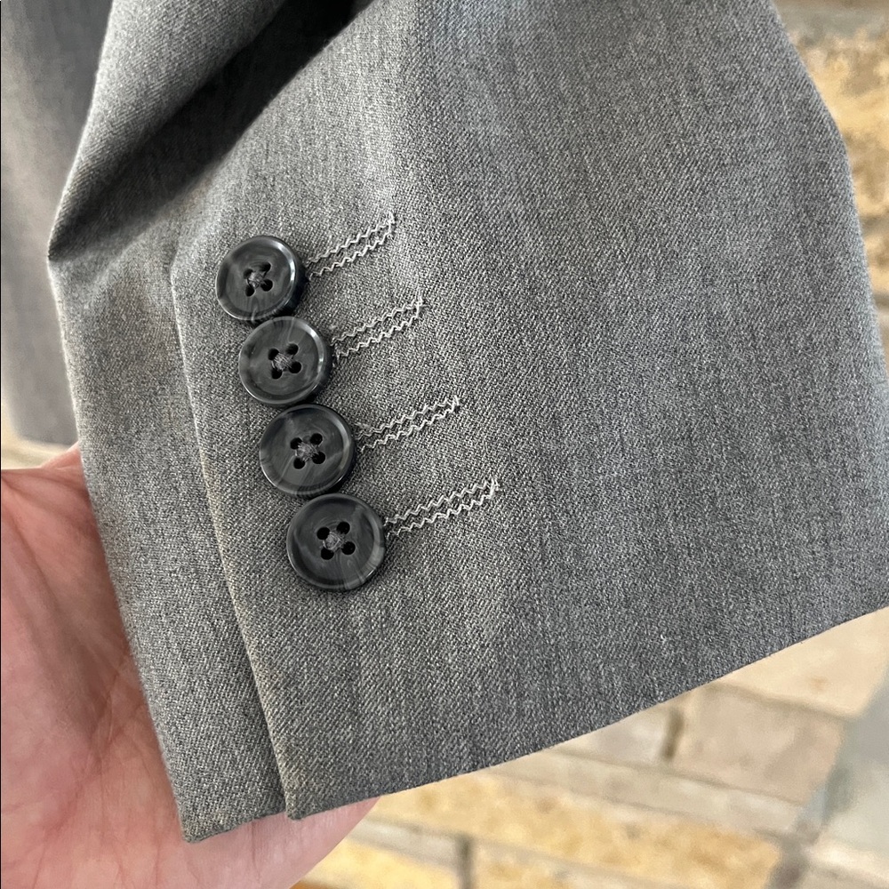 ALFANI Slim Fit Classic Gray Suit Pants Size 33x32 & Blazer Size 40L - Picture 6 of 16